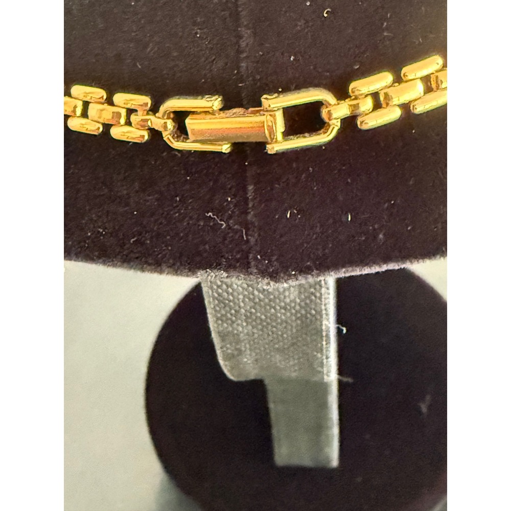 Trifari Necklace Women 17" Gold Excellent Oval Crystal Link Chain Vintage - Picture 8 of 9
